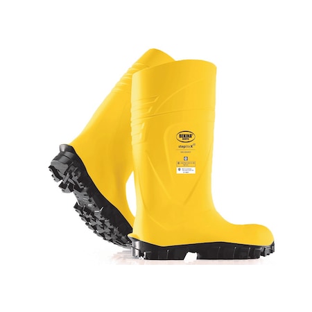 Bekina Unisex StepliteX Solidgrip Rubber Boots, Steel Toe, 15 in Height, Yellow, Men 7 / Women 9 XAN3P/2080AZ532-07